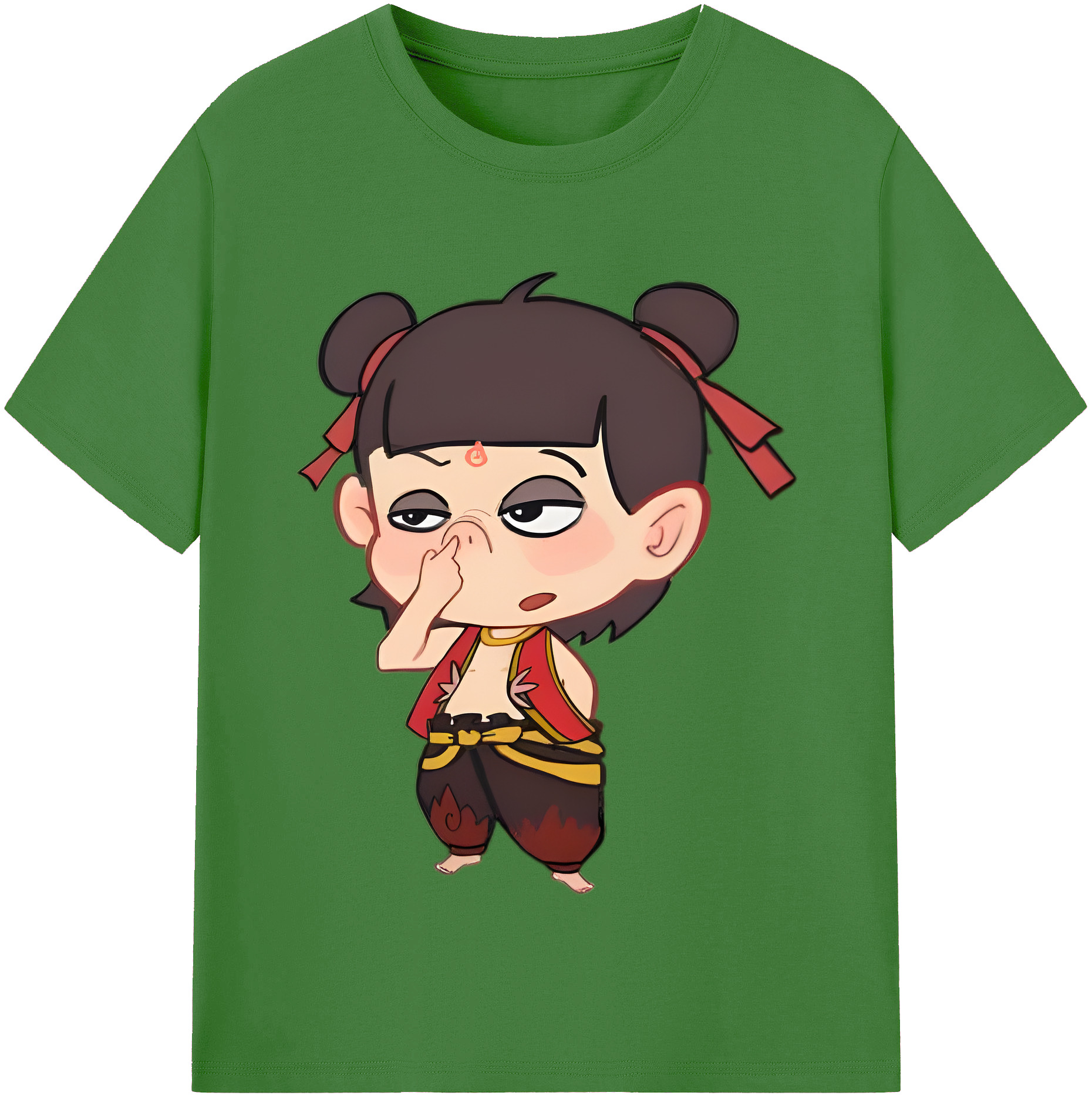 （画像用） Ne Zha 2 ナタ 魔童の大暴れ レディースカジュアルプリントTシャツ（綿100％）